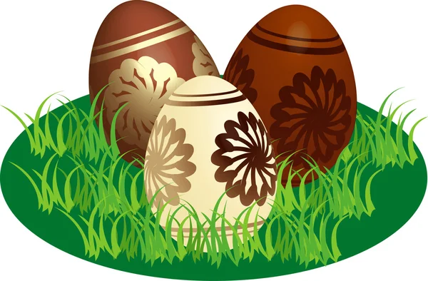 Ovos de chocolate decorados —  Vetores de Stock