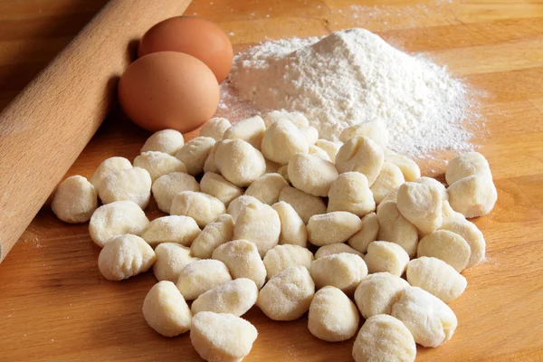 Aardappel gnocchi ingrediënten — Stockfoto
