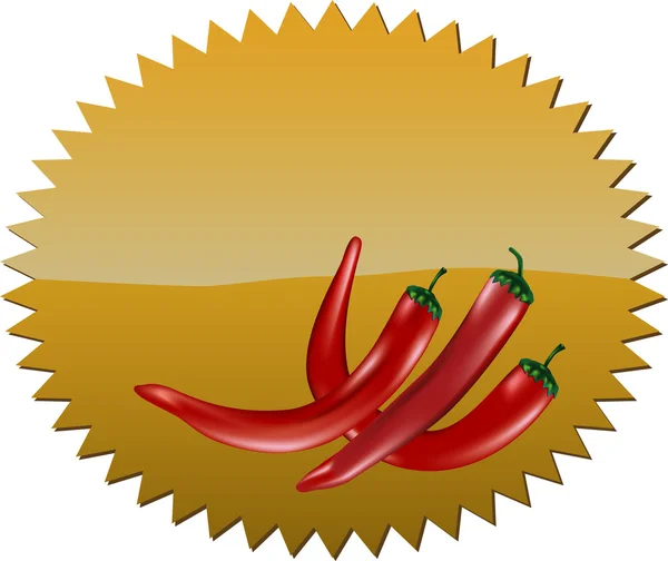 Chili pepper sign — Stock Vector