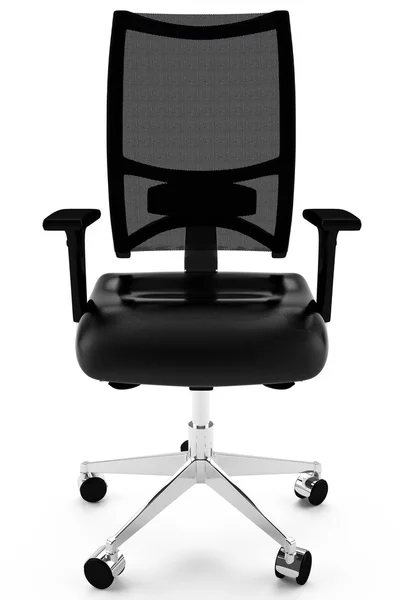 Biuro fotel skórzany czarny — Zdjęcie stockowe