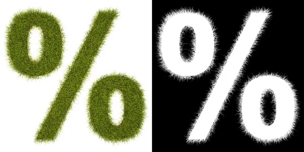 Метка% травы с альфа-каналом — стоковое фото