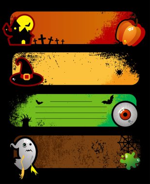 Halloween banners clipart