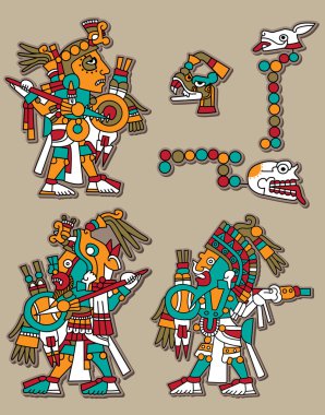 Mayan vector set clipart