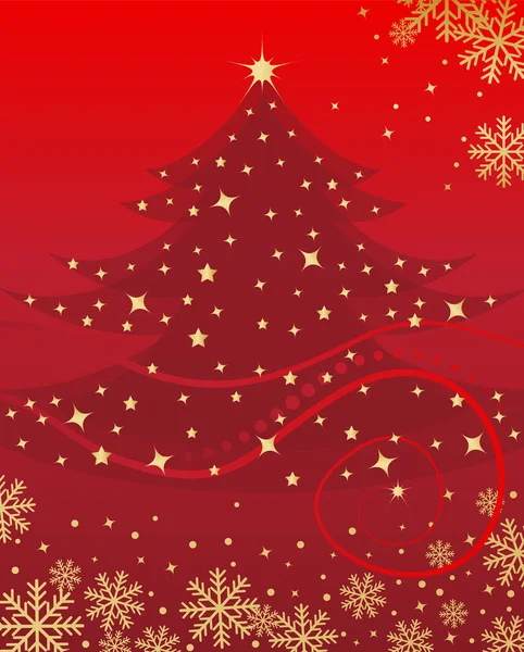 Nieuwjaar en Kerstmis rode banner — Stockvector