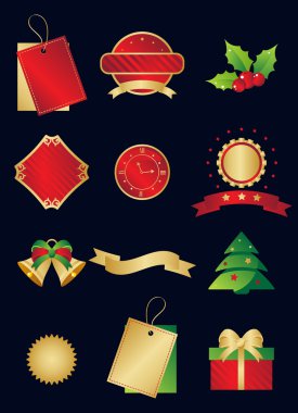 Christmas and New Year icon set clipart