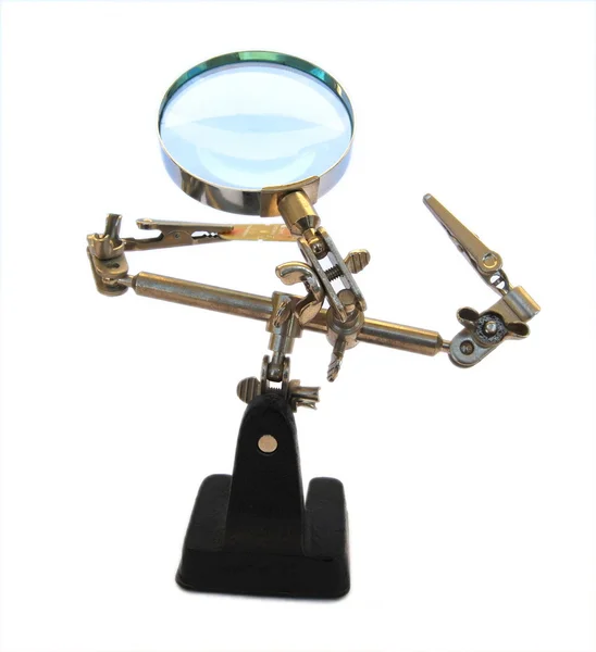 blok nesnelere Maşa ile bir lens