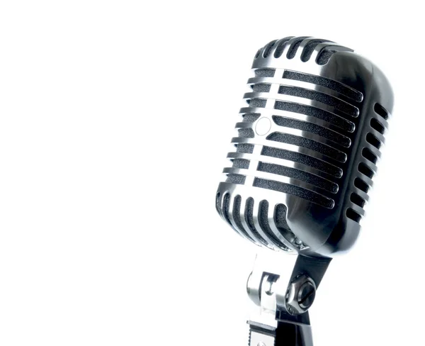 Vintage Microphone With Text Area — Stock Photo, Image