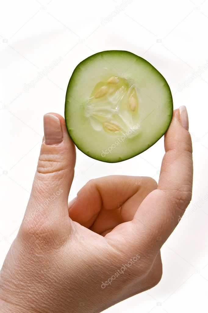 Cucumber wedge