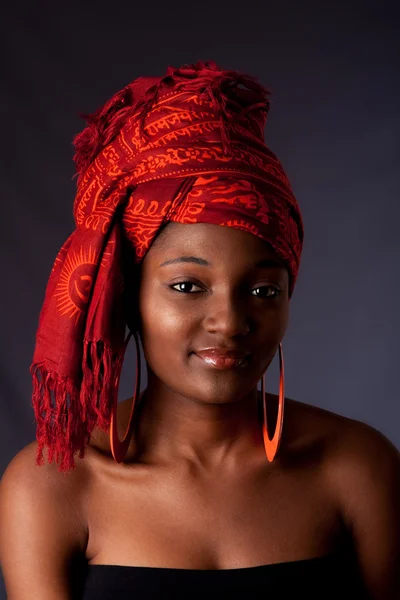 stock image African woman with headwrap