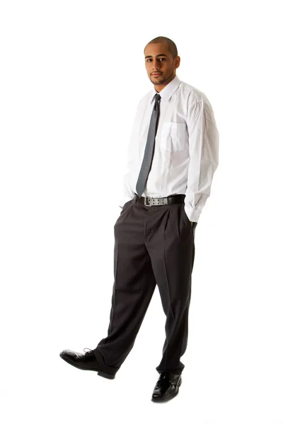 Hombre de negocios guapo de pie — Foto de Stock