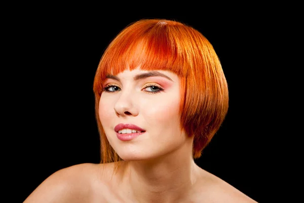 Beautiful redhead face — Zdjęcie stockowe