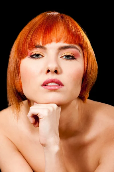 美しい赤毛顔 — ストック写真