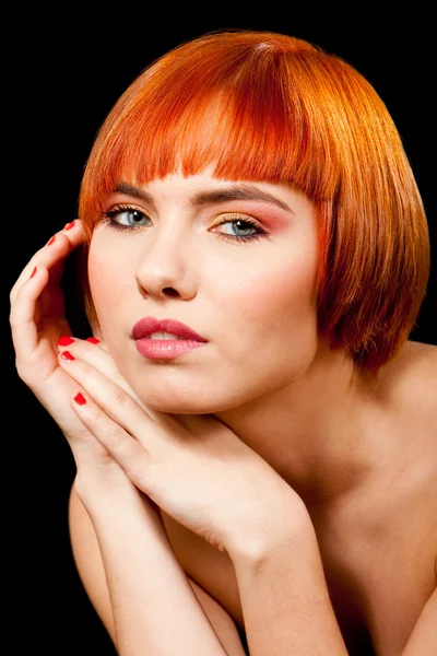 美しい赤毛顔 — ストック写真