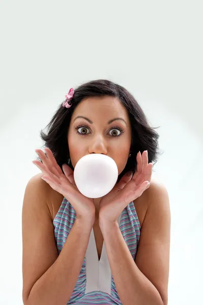 Bubblegum menina — Fotografia de Stock
