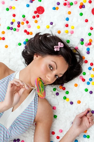 Lollipop girl — Stockfoto