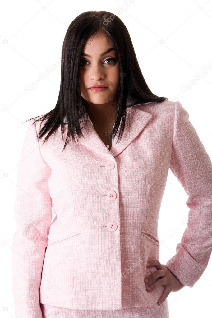 Business woman in pink