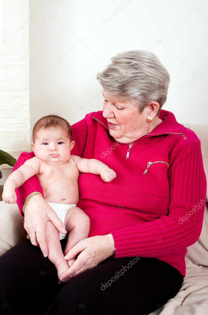 Grandma with baby