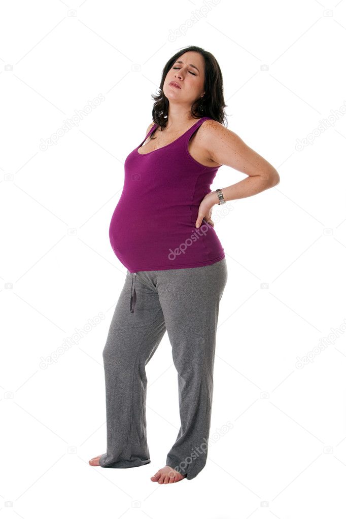 Pregnant woman with back pain