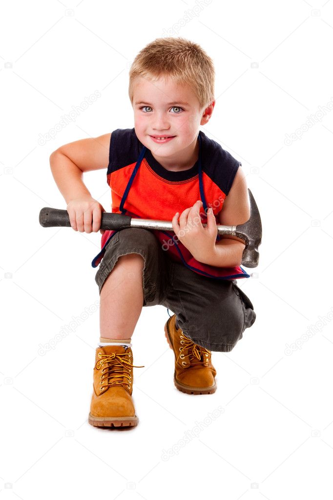 Boy with hammer