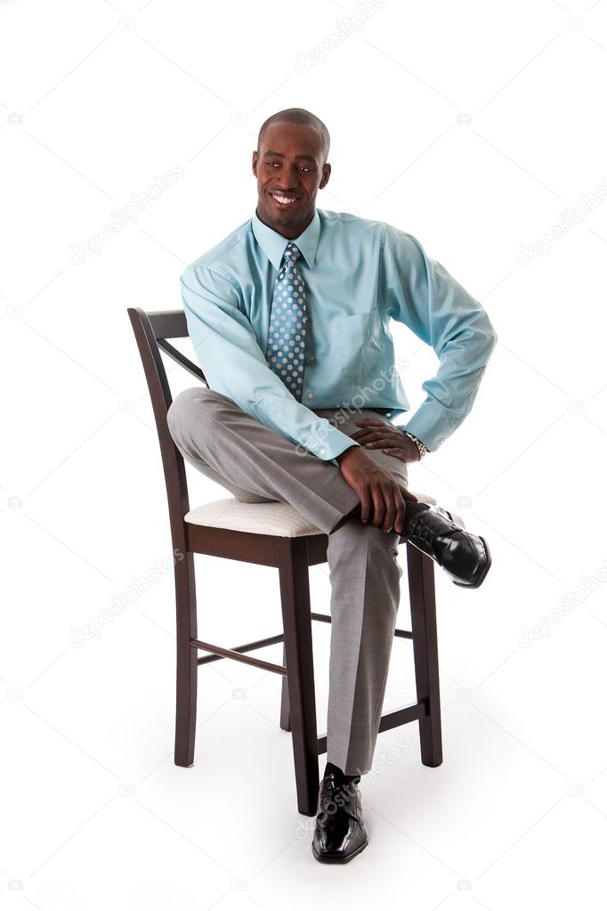 Business man on chair