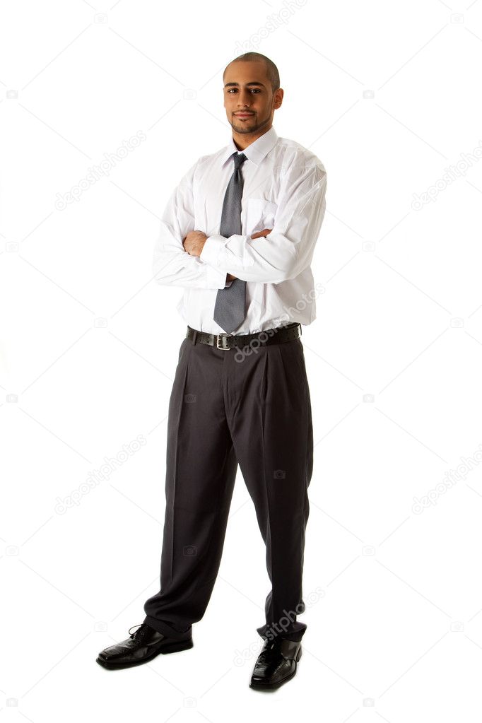 Handsome business man standing