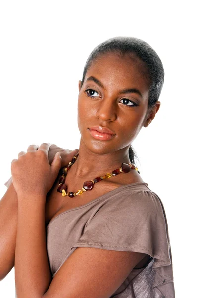 Bella faccia femminile africana — Foto Stock