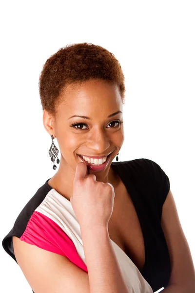 Hermosa mujer de negocios africana sonriente —  Fotos de Stock