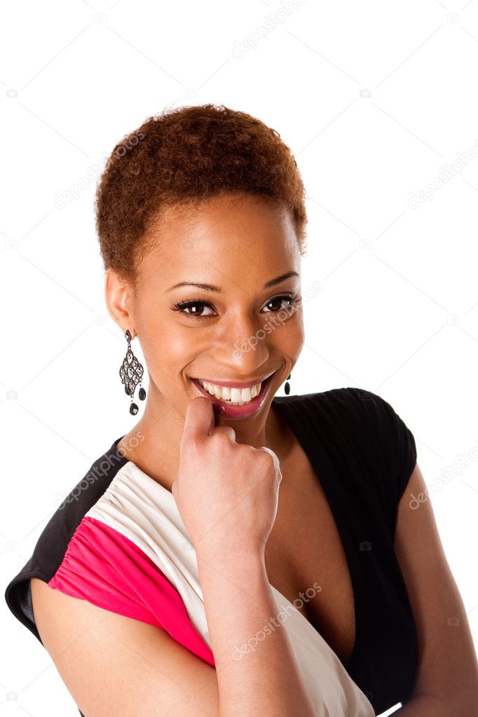 Beautiful smiling African business woman