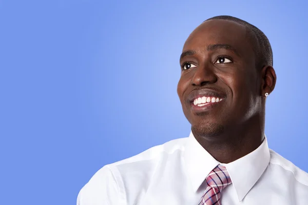 Homem de negócios afro-americano feliz — Fotografia de Stock