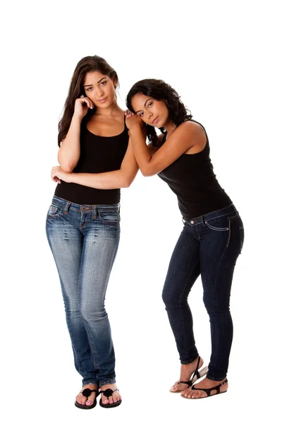 Young woman couple standing — Stock Photo, Image