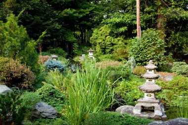 Peaceful Japanese garden clipart