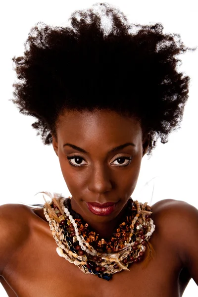 Africana tribal belleza cara —  Fotos de Stock