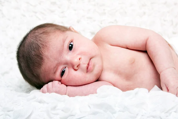 Mignon Visage De Bebe Innocent Gros Stock Photo