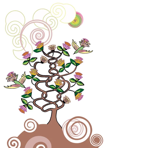 Tree _ spring1 — Stockvektor
