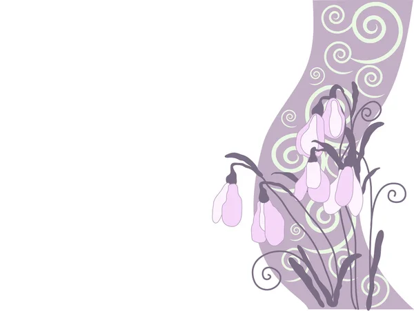 Schneeglöckchen, violett — Stockvektor