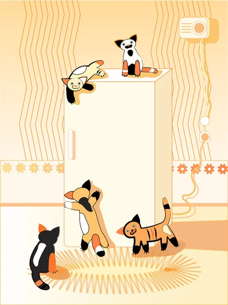 Cats _ kitchen — Archivo Imágenes Vectoriales