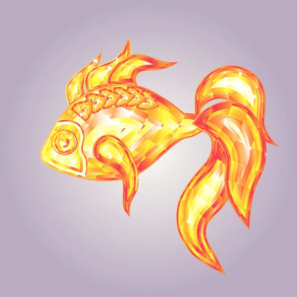 Pescado dorado — Vector de stock