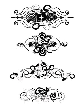 Decorative headers set clipart