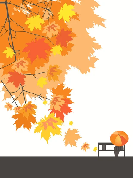 Paesaggio d'autunno — Vettoriale Stock