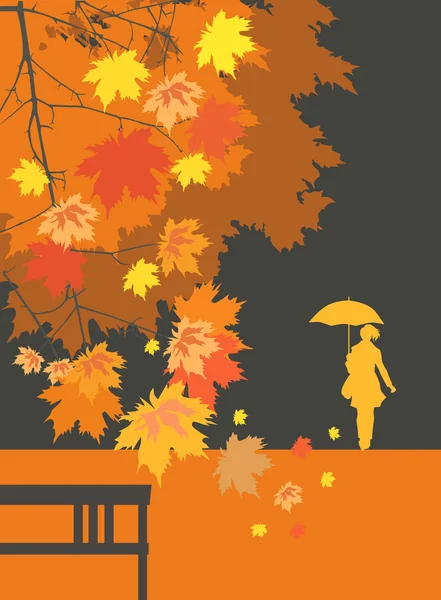 Autumn landscape 2 — Stock Vector