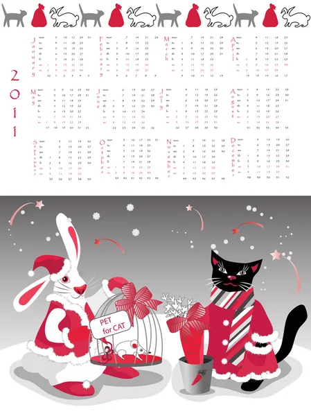 カレンダー 2011 年 — ストックベクタ