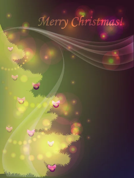 クリスマスの装飾的な背景 — ストックベクタ