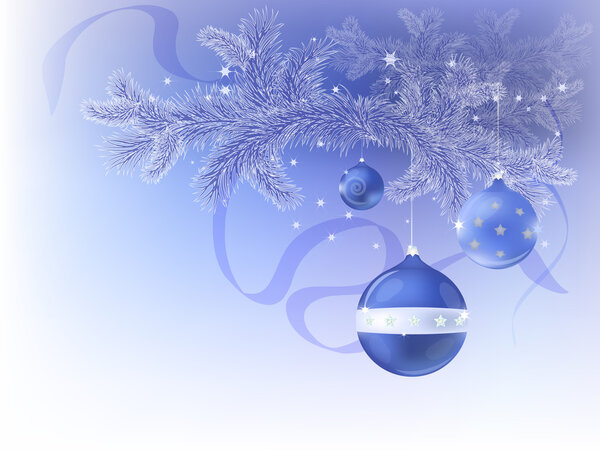 Decorative Christmas, New Year postcard