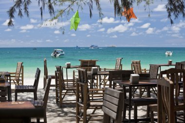 Restaurant on the beach. clipart