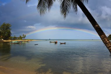 Rainbow on Ko phi phi island. clipart