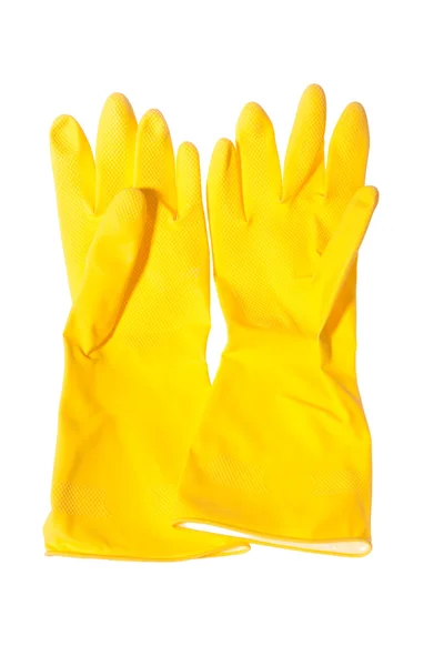 Handschoenen voor het reinigen van geïsoleerd — Stockfoto