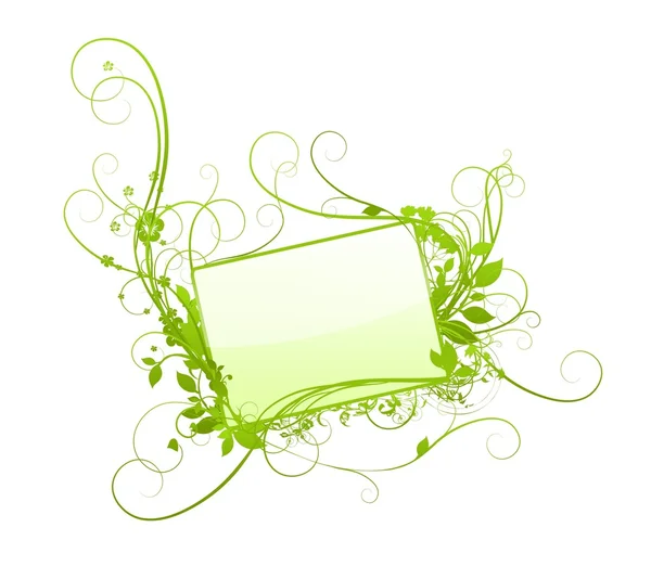 Moldura verde da natureza fot foto ou texto — Fotografia de Stock