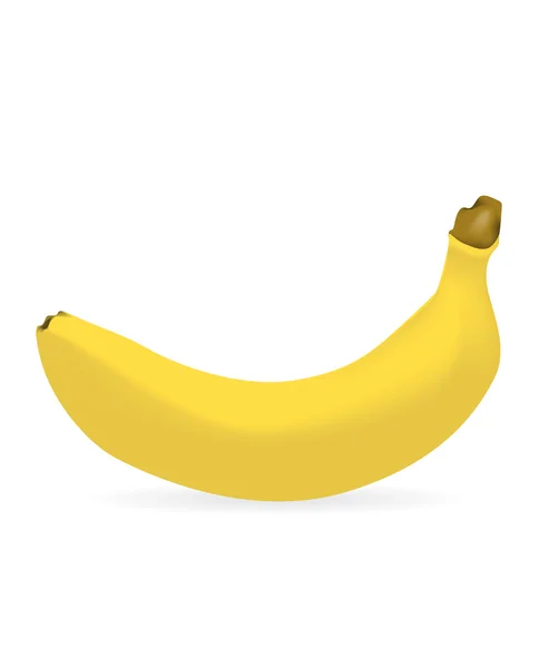 Banán a drop shadow — Stock Vector