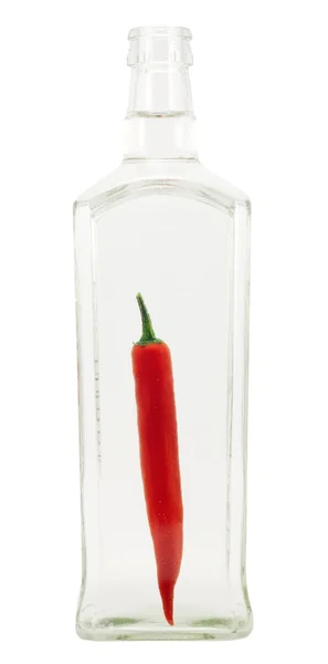 stock image Chili pepper inside the bottle