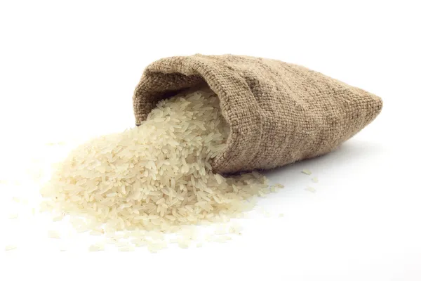 Malý sáček rýže — Stock fotografie